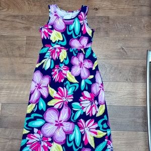 Gymboree Girl's Size L 10-12 Floral Maxi Dress Sleeveless/Jumper 100% Cotton
